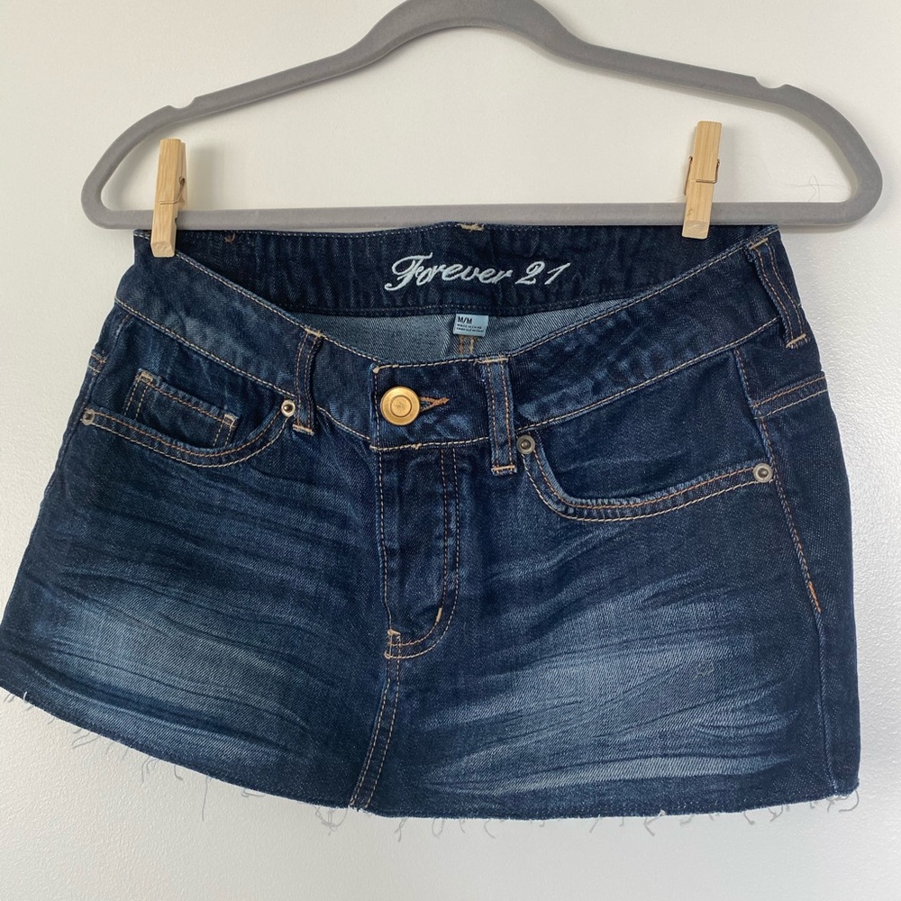 Denim mini skirt
